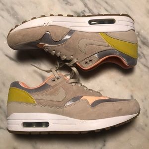 Nike Air Max 1 Vintage - Silver, Peach, Chartreuse